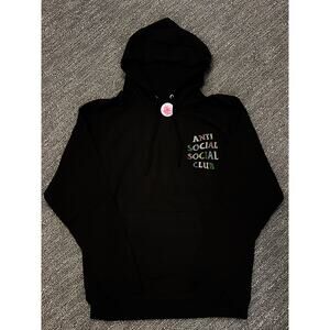 Anti Social Social Club Rhinestone Logo Hoodie - Black - Size Medium - NWT
